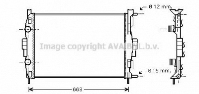 AVA QUALITY COOLING rt2307 -  Радиатор, охлаждение двигателя